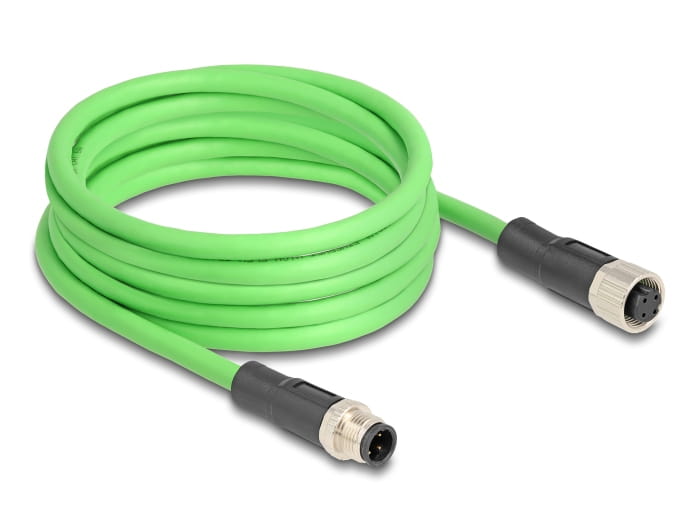 Delock Netzwerkverlängerungskabel - 4-polig M12-D (M)