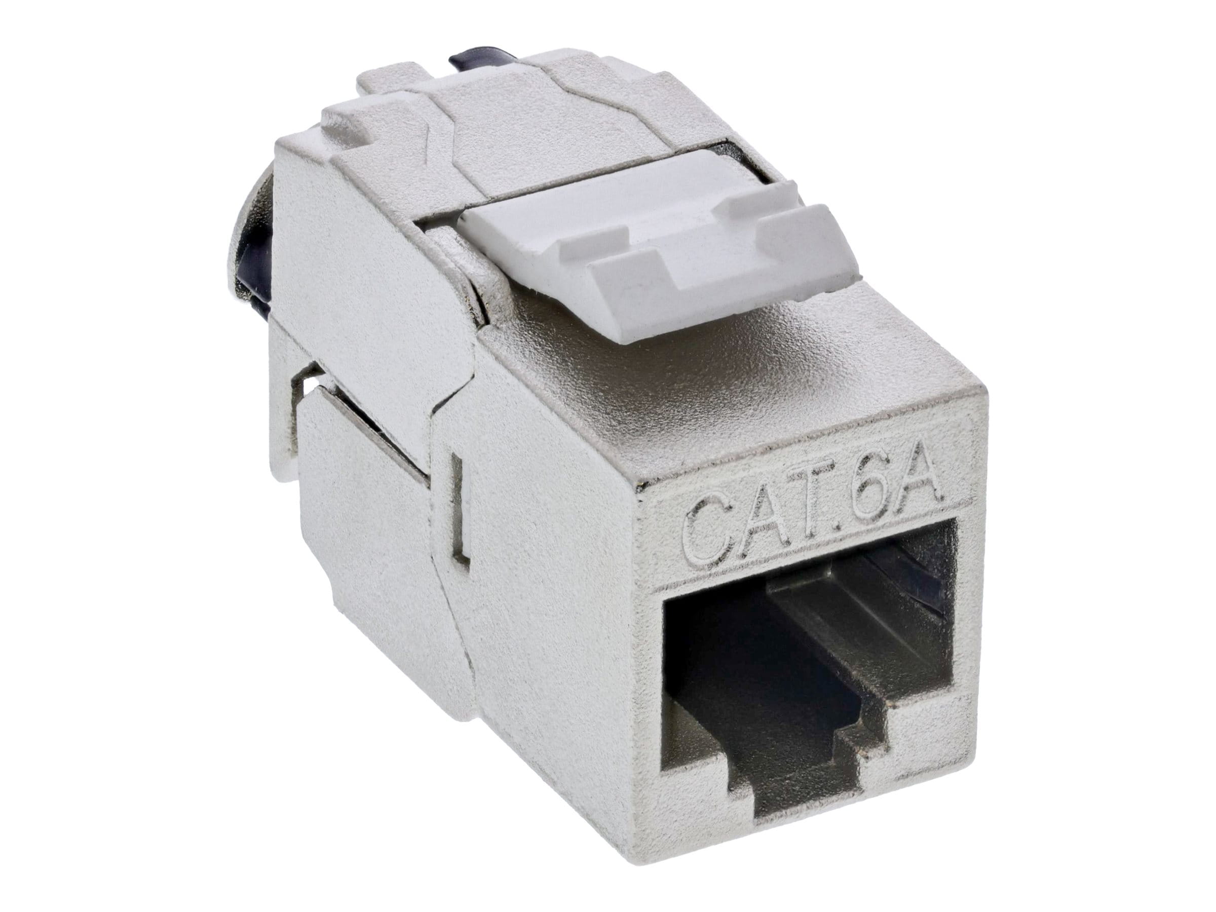InLine Keystone RJ45 Buchse Slim - SNAP-In - Cat.8.1 - integrierter Kabelbinder