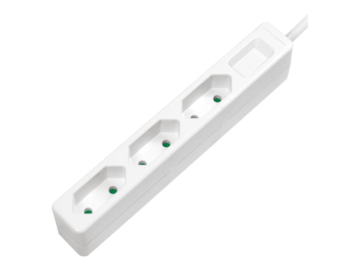 LogiLink Slim - Steckdosenleiste - Wechselstrom 250 V - 1700 Watt - Ausgangsanschlüsse: 3 (3 x Eurostecker)