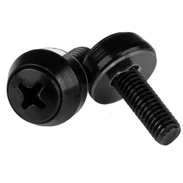 StarTech.com Startech M5 x 12mm - Montageschrauben - 50er Pack - Schwarz - M5 Schrauben für Server Racks - Schrauben-Kit - Schwarz (Packung mit 50)