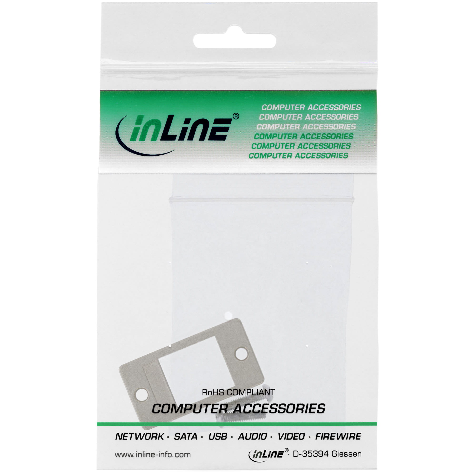 InLine Keystone SNAP-In Modulhalter - 1-fach - Metall - für flache Oberflächen