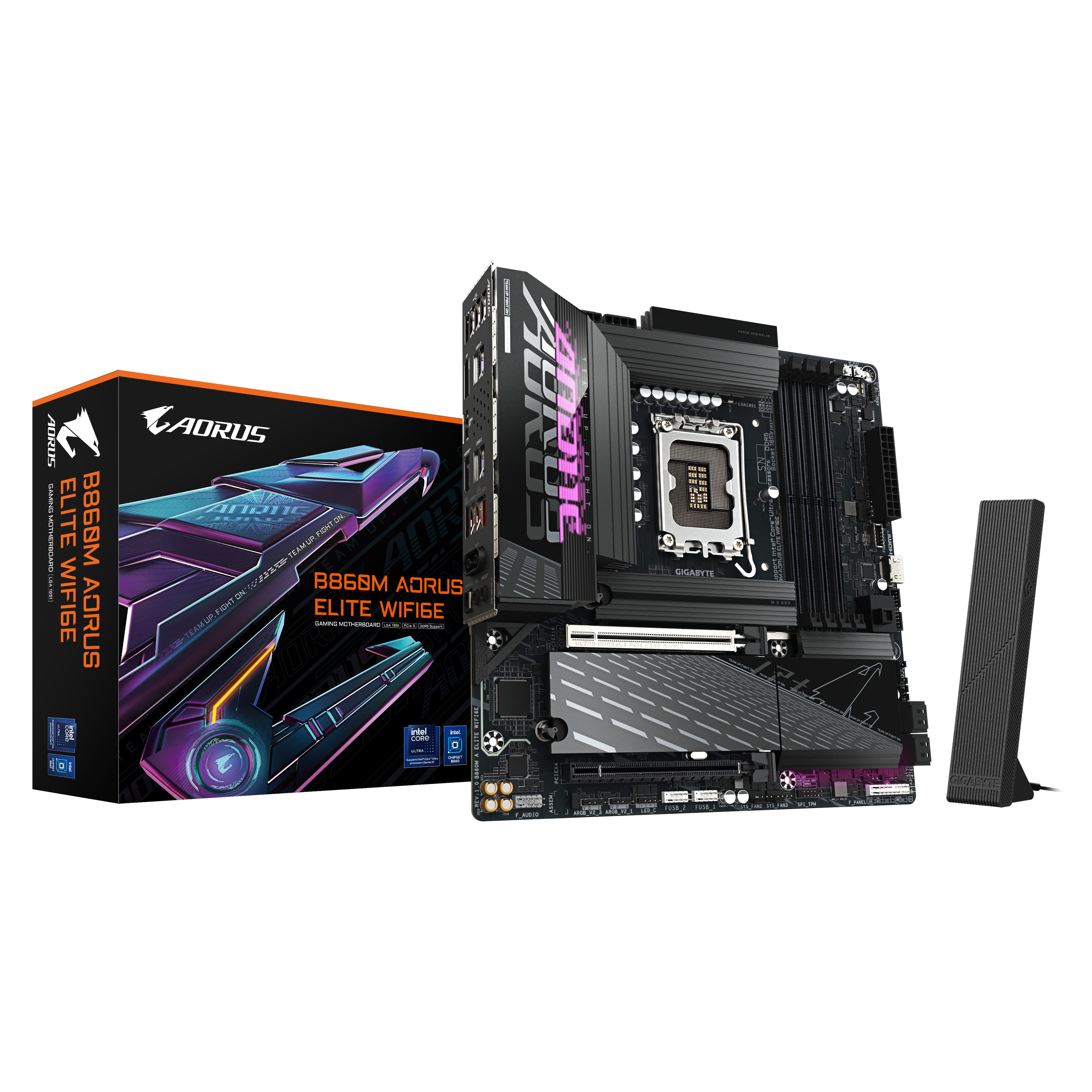 Gigabyte AORUS B860M ELITE WIFI6E - Motherboard - micro ATX - LGA1851 Sockel - AMD B850 Chipsatz - USB-C 3.2 Gen 1, USB 3.2 Gen 2, USB 3.2 Gen 1, USB4 - Bluetooth, Wi-Fi 6E, 2.5 Gigabit LAN - Onboard-Grafik (CPU erforderlich)