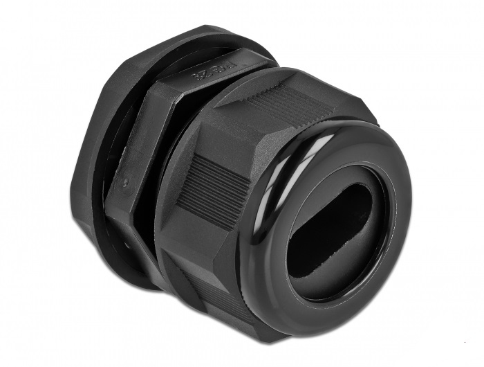 Delock Kabelverschraubung - Schwarz (Packung