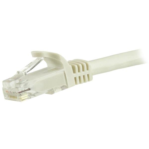 StarTech.com 3m CAT6 Ethernet Cable, 10 Gigabit Snagless RJ45 650MHz 100W PoE Patch Cord, CAT 6 10GbE UTP Network Cable w/Strain Relief, White, Wiring is UL Certified/TIA - Category 6 - 24AWG (N6PATC3MWH)