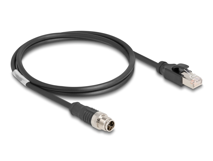 Delock Netzwerkkabel - 8 pin M12-X (M) zu RJ-45 (M)