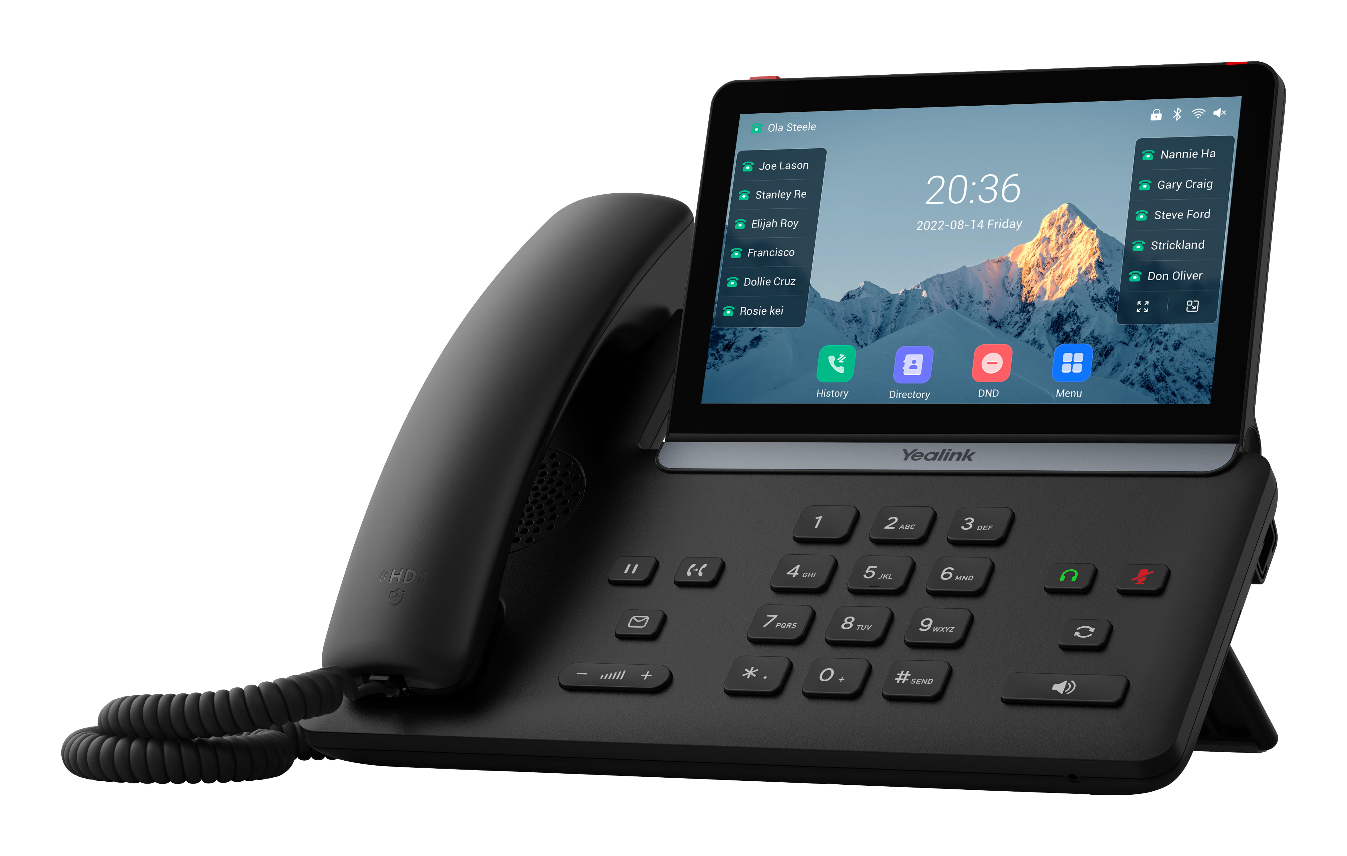 Yealink SIP-T87W - VoIP-Telefon mit Rufnummernanzeige/Anklopffunktion - IEEE 802.11a/b/g/n/ac/ax (Wi-Fi)