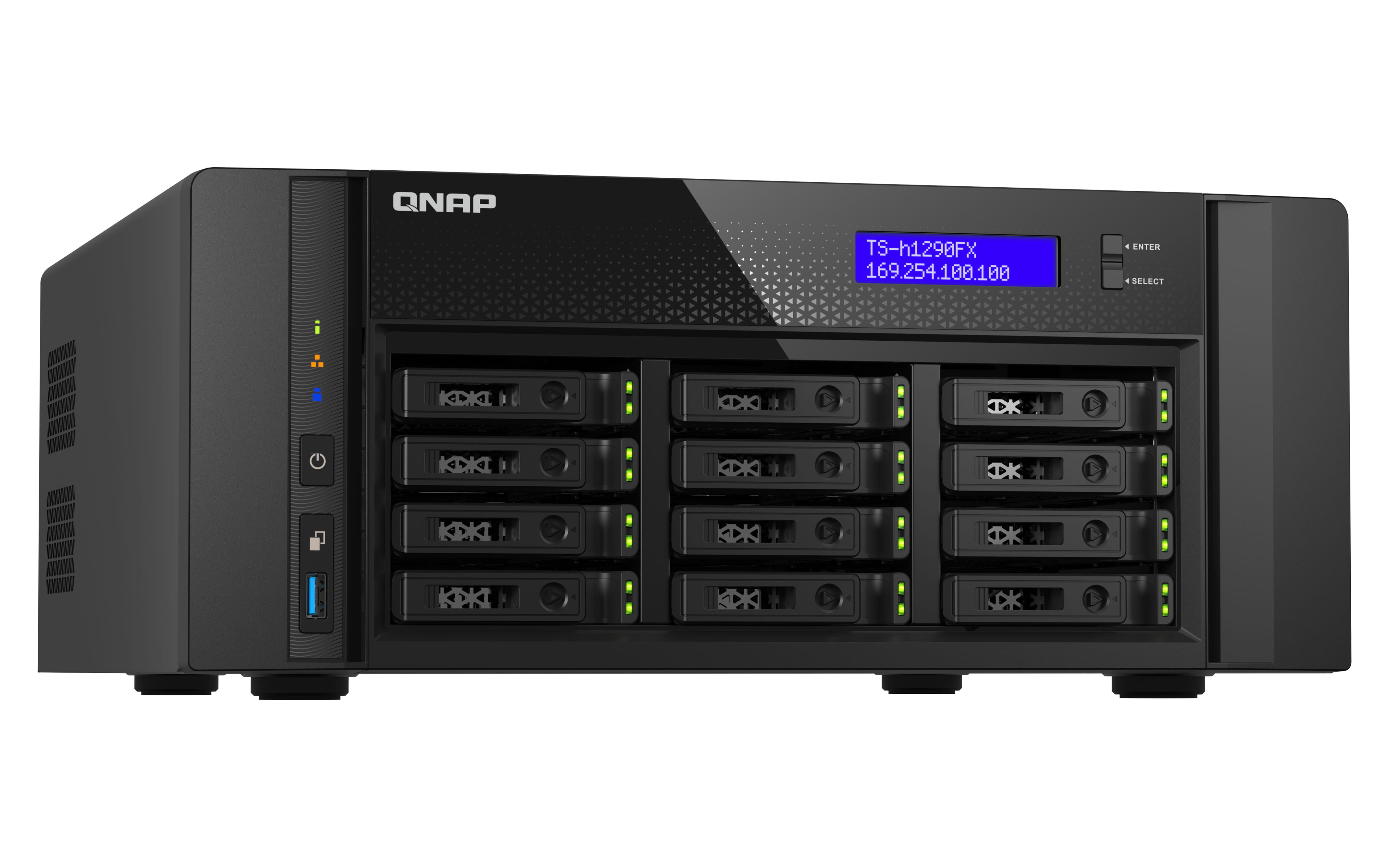 QNAP TS-h1290FX - NAS-Server - 12 Schächte - SATA 6Gb/s / PCIe (NVMe)