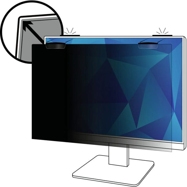 3M Blickschutzfilter - Blickschutzfilter für Bildschirme - 2-Wege - entfernbar - magnetisch - 61 cm (24")