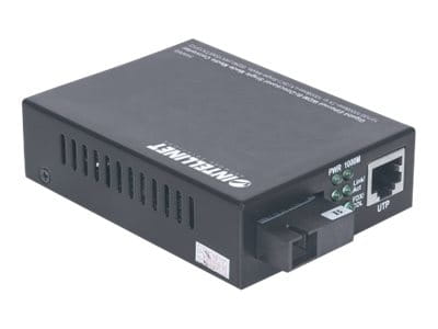Intellinet Gigabit Ethernet WDM Bi-Directional Single Mode Media Converter, 10/100/1000Base-Tx to 1000Base-Lx (SC)