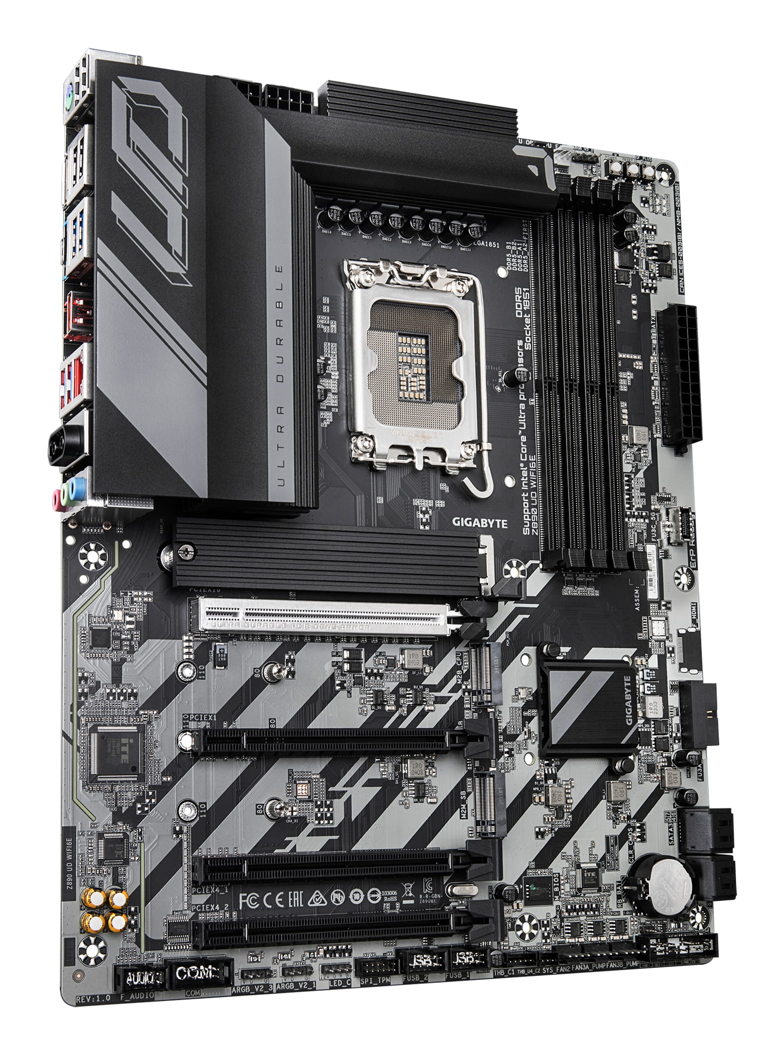Gigabyte Z890 UD WIFI6E - Motherboard - ATX - LGA1851 Sockel - Z890 Chipsatz - USB4, USB-C 3.2 Gen 1, USB 3.2 Gen 2, USB 3.2 Gen 1 - 2.5 Gigabit LAN, Wi-Fi 6E, Bluetooth - Onboard-Grafik (CPU erforderlich)