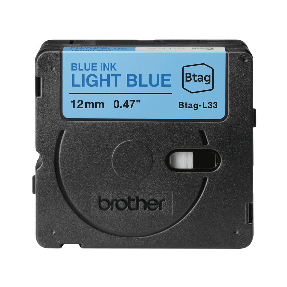 Brother BTAG-L33 - Blau auf hellblau - Rolle (1,2 cm x 4 m)