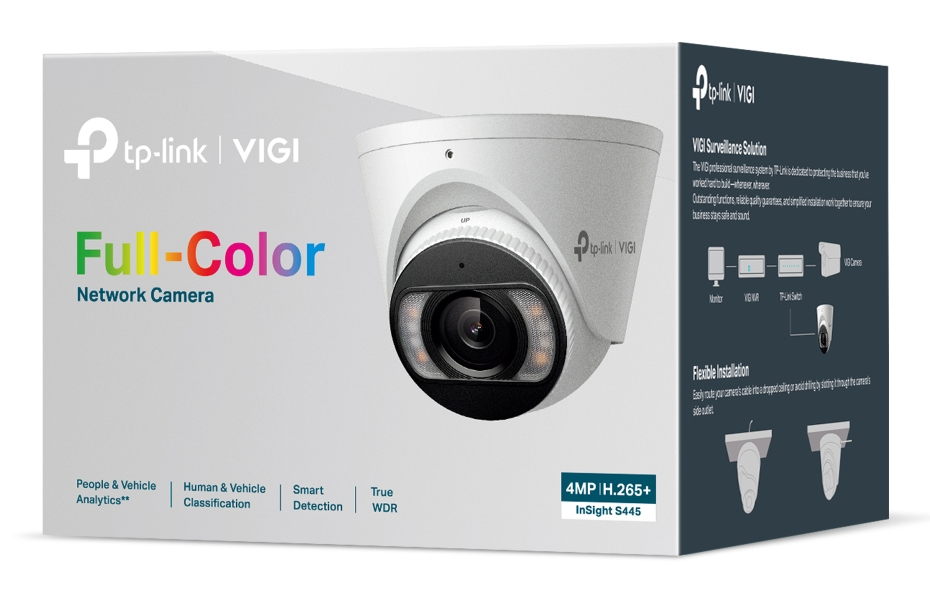 TP-LINK VIGI InSight S445 V1.6 - Netzwerk-Überwachungskamera - schwenken / neigen - Drehplattform - wasserfest - Farbe (Tag&Nacht)