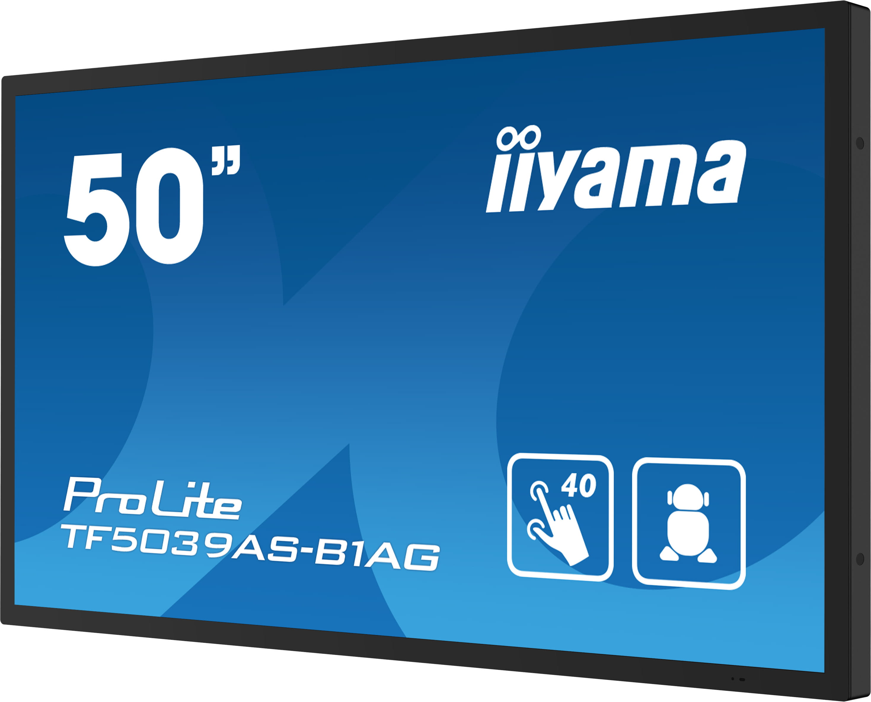 Iiyama ProLite TF5039AS-B1AG - 127 cm (50") Diagonalklasse LCD-Display mit LED-Hintergrundbeleuchtung - Digital Signage - mit Integrierter Media-Player und Touchscreen (Multi-Touch)