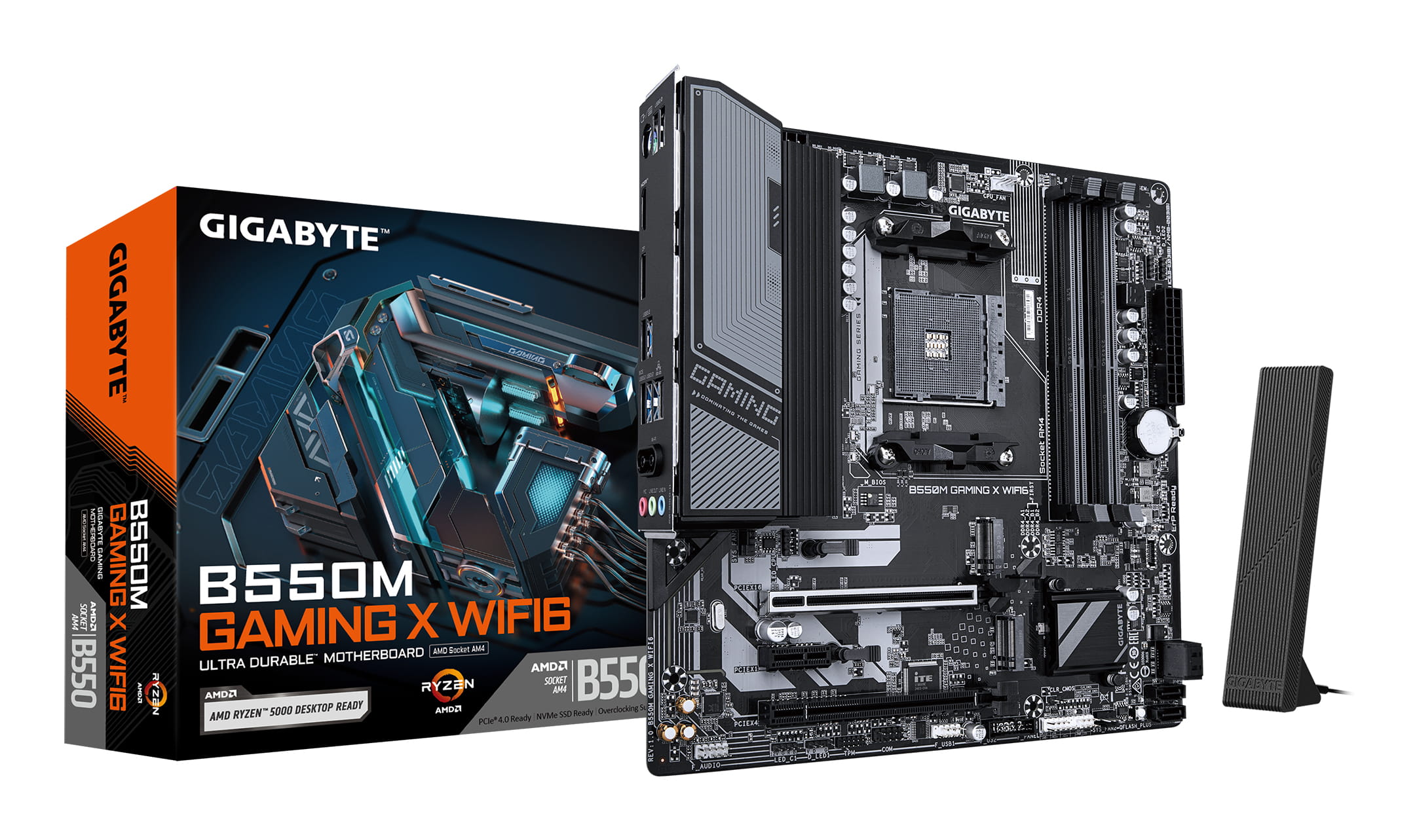 Gigabyte B550M GAMING X WIFI6 - Motherboard - micro ATX - Socket AM4 - AMD B550 Chipsatz - USB 3.2 Gen 1 - Gigabit LAN, Wi-Fi 6, Bluetooth - Onboard-Grafik (CPU erforderlich)