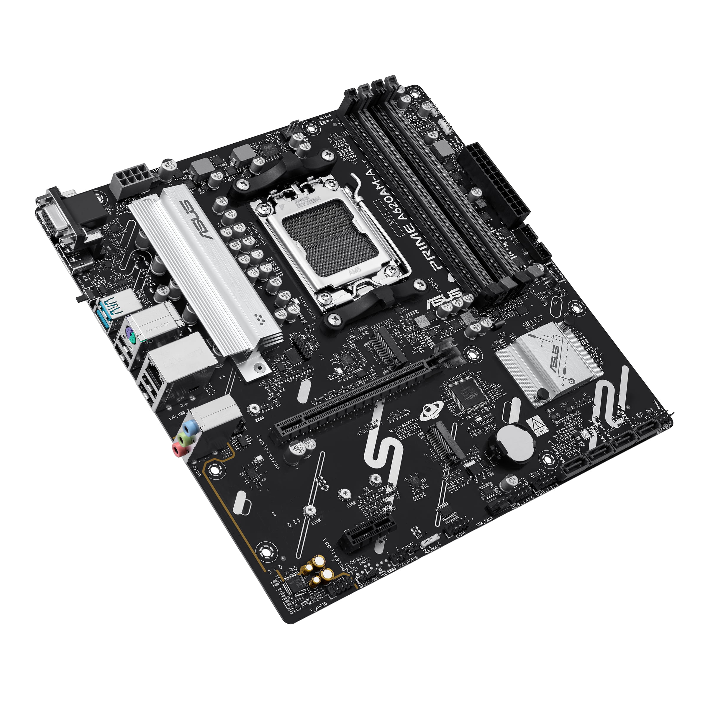 ASUS PRIME A620AM-A-CSM - Motherboard - micro ATX - Socket AM5 - AMD A620A Chipsatz - USB-C 3.2 Gen 1, USB 3.2 Gen 1, USB 3.2 Gen 2 - Gigabit LAN - Onboard-Grafik (CPU erforderlich)