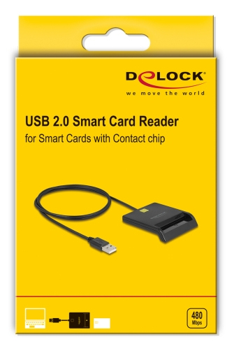 Delock SmartCard-Leser - USB - Schwarz