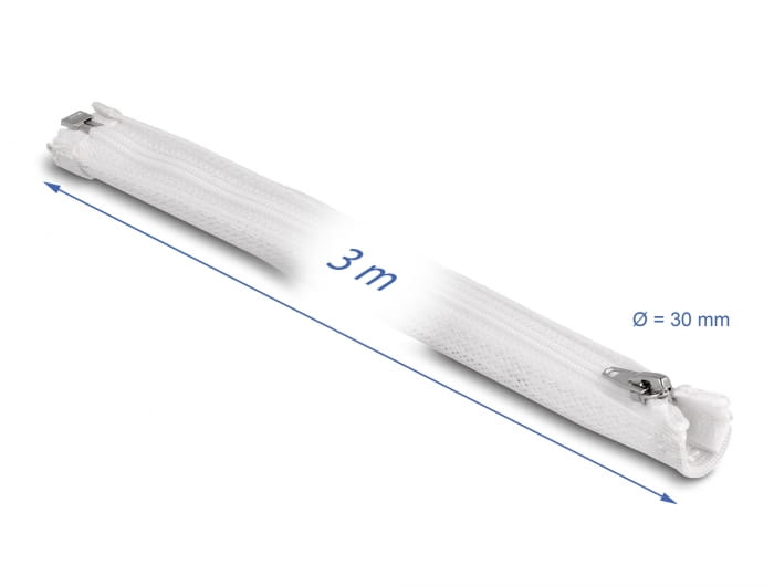 Delock Geflechtschlauch - 30 mm Durchmesser mit Reißverschlussbefestigung