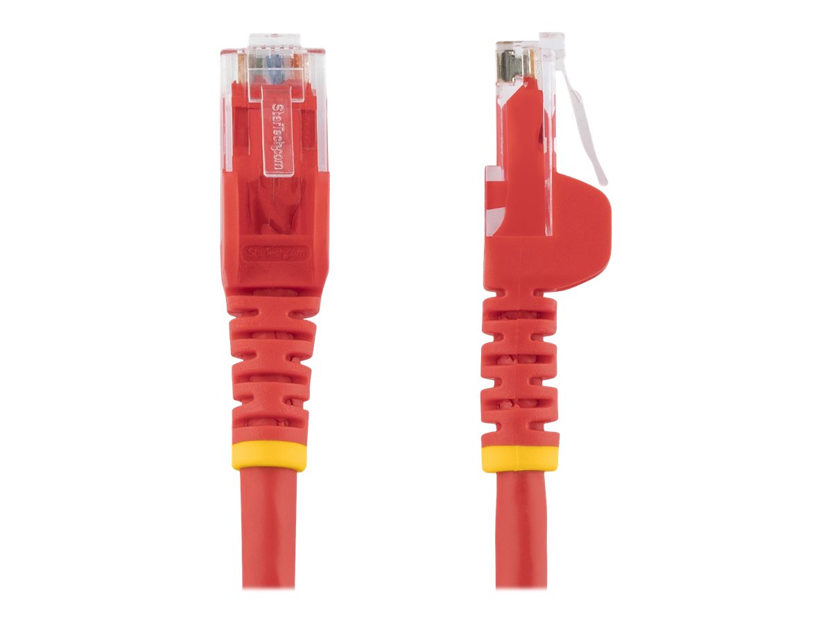 StarTech.com 50cm CAT6 Ethernet Cable, 10 Gigabit Snagless RJ45 650MHz 100W PoE Patch Cord, CAT 6 10GbE UTP Network Cable w/Strain Relief, Red, Wiring is UL Certified/TIA - Category 6 - 24AWG (N6PATC50CMRD)