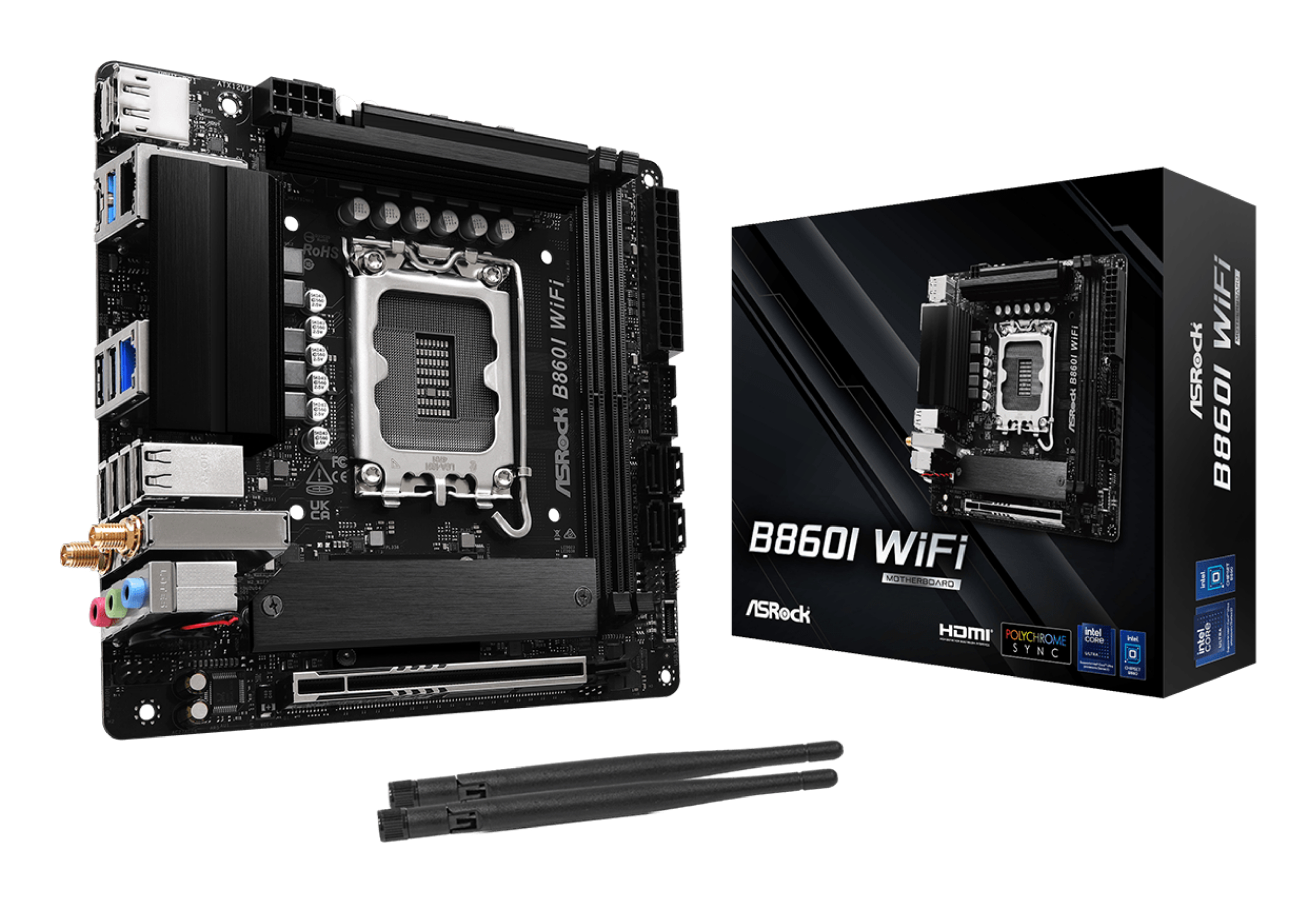 ASRock B860I WiFi, Intel, LGA 1851 (Socket V1), DDR5-SDRAM, 128 GB, DIMM, Zweikanalig