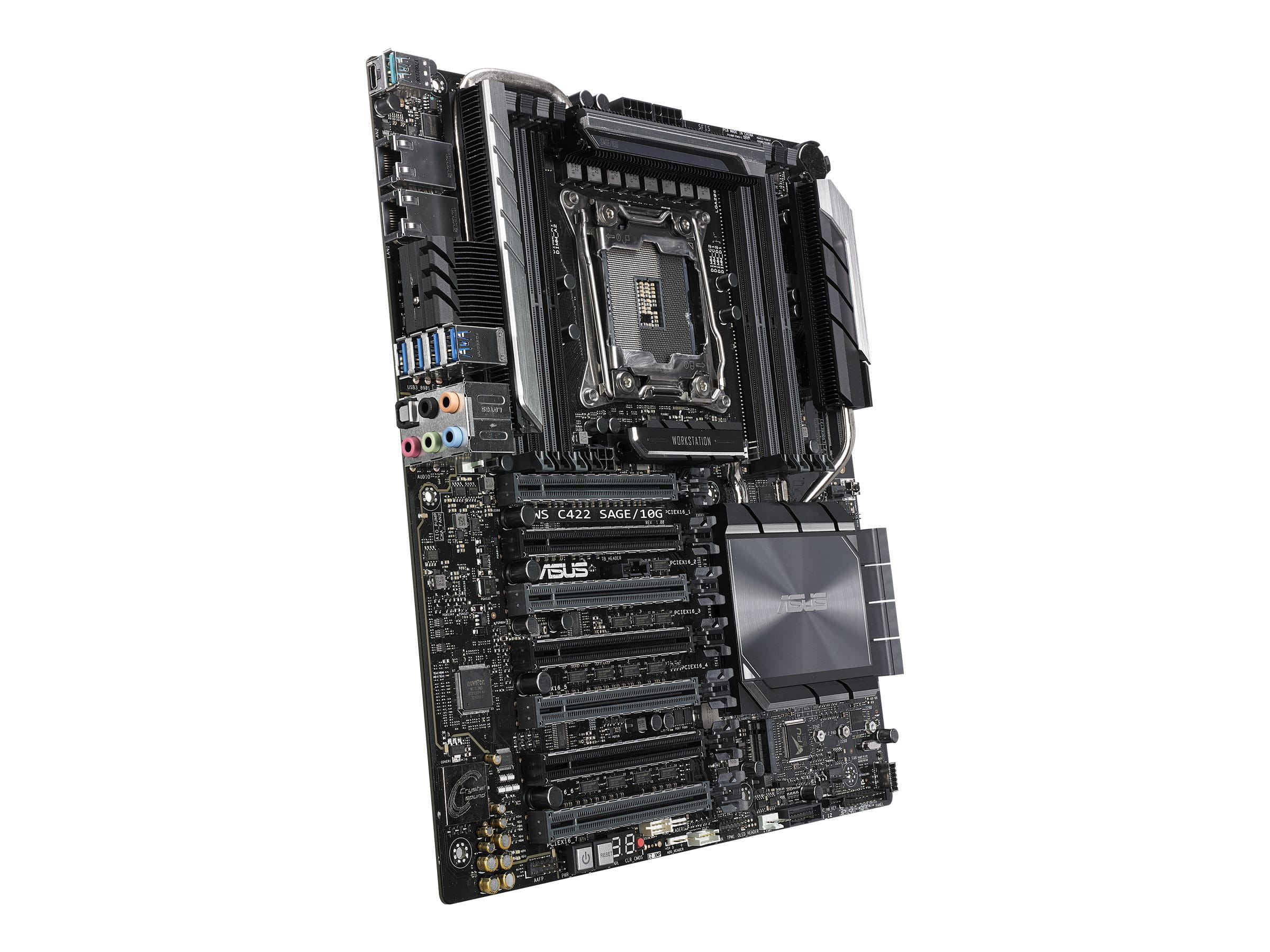 ASUS WS C422 SAGE/10G - Motherboard - SSI CEB - LGA2066 Socket - C422 Chipsatz - USB 3.1 Gen 1, USB-C Gen2, USB 3.1 Gen 2 - 2 x 10 Gigabit LAN - HD Audio (8-Kanal)