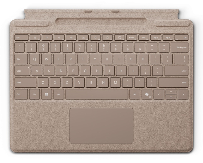 Microsoft Surface Pro Keyboard - Tastatur - mit Trackpad, Beschleunigungsmesser, Surface Slim Pen 2 Ablage- und Ladeschale