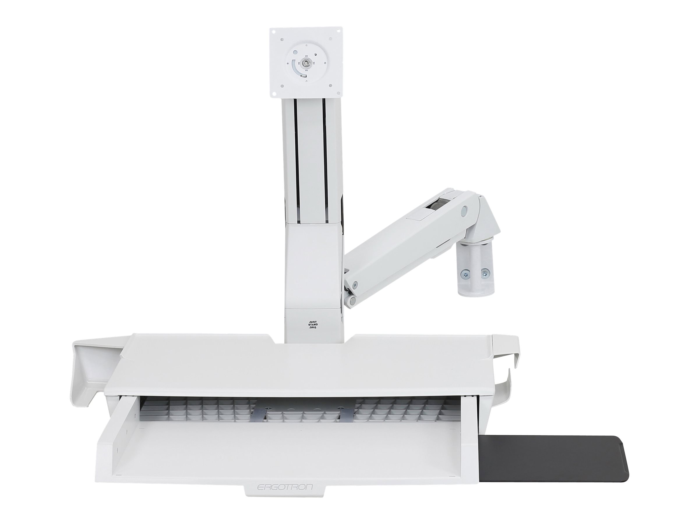 Ergotron Befestigungskit (Maushalterung, Handgelenkkissen, Barcode-Scanner-Halter, VESA-Adapter, Wandmontagehalterung, Tastatur-Tablett, flache horizontale Basisoberfläche, einstellbarer Monitorarm, Schienenmontage Halterungsset, Mausablage zum Herauszi