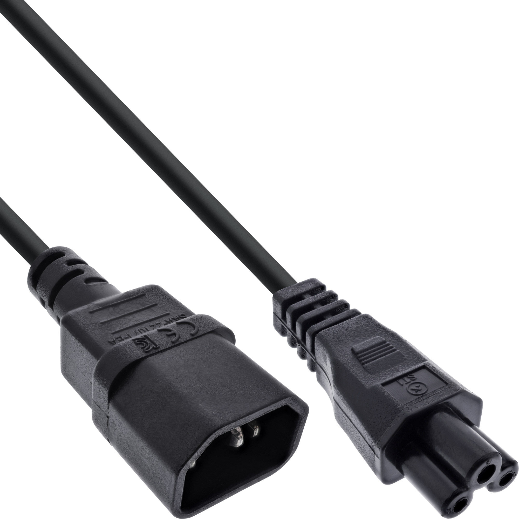 InLine Netzkabel - C14 Kupplung auf C5 Stecker - schwarz - 3m