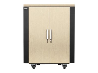 APC NetShelter CX Secure Soundproof Server Room in a Box Enclosure - Shock Packaging - Schrank Netzwerkschrank - mit Stromverteilungseinheit - Grau, Oak - 18U - 48.3 cm (19")