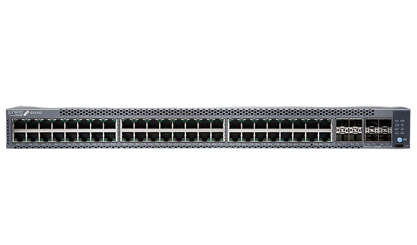 Juniper EX Series EX4100-48T - Switch - L3 - managed - 48 x 10/100/1000Base-T + 16 x 1Gb Ethernet + 4 x 1/10 Gigabit (Uplink)