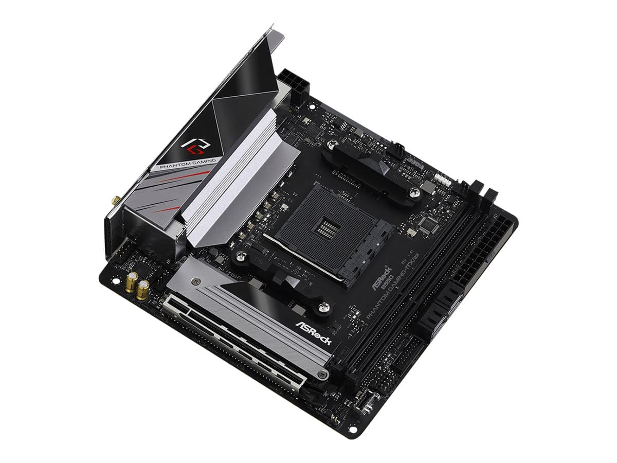 ASRock B550 Phantom Gaming-ITX/ax - Motherboard - Mini-ITX - Socket AM4 - AMD B550 Chipsatz - USB-C Gen2, USB 3.2 Gen 1, USB 3.2 Gen 2 - 2.5 Gigabit LAN, Wi-Fi, Bluetooth - Onboard-Grafik (CPU erforderlich)