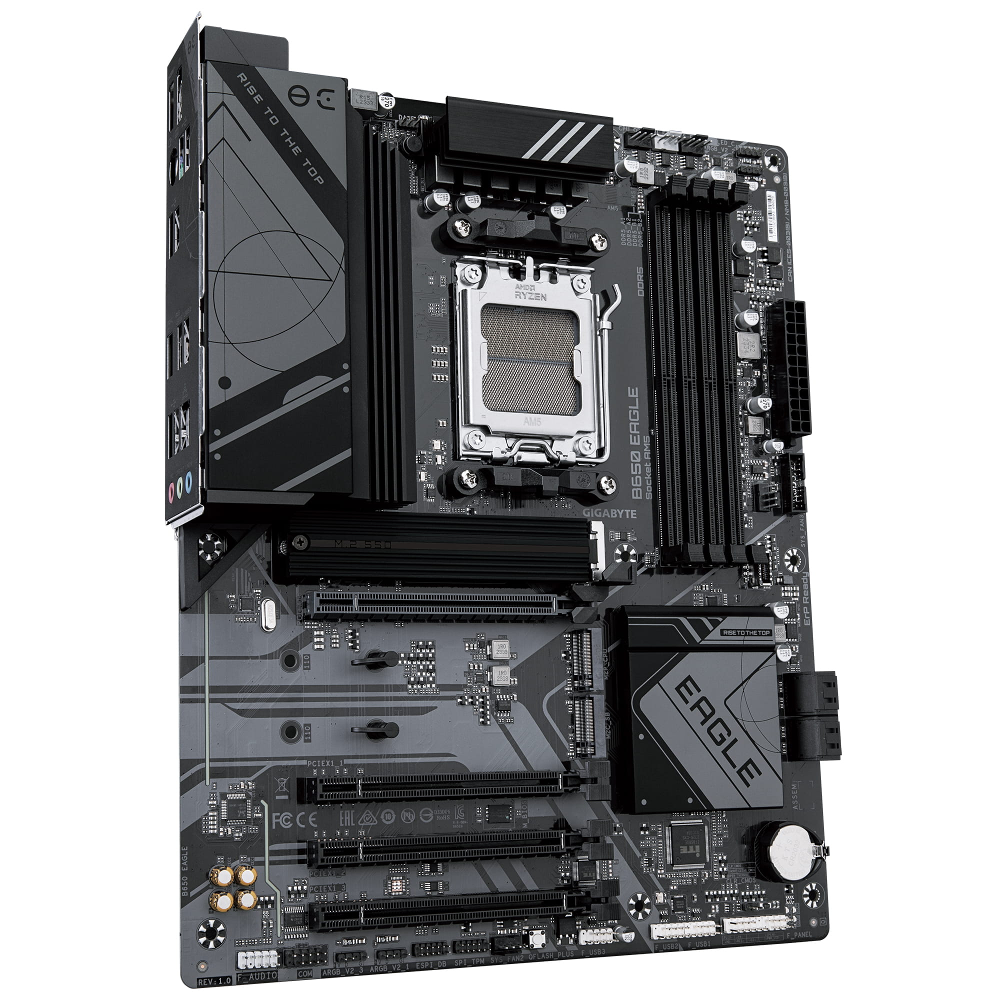 Gigabyte B650 EAGLE - Motherboard - ATX - Socket AM5 - AMD B650 Chipsatz - USB-C 3.2 Gen 1, USB 3.2 Gen 2, USB 3.2 Gen 1 - Gigabit LAN - Onboard-Grafik (CPU erforderlich)
