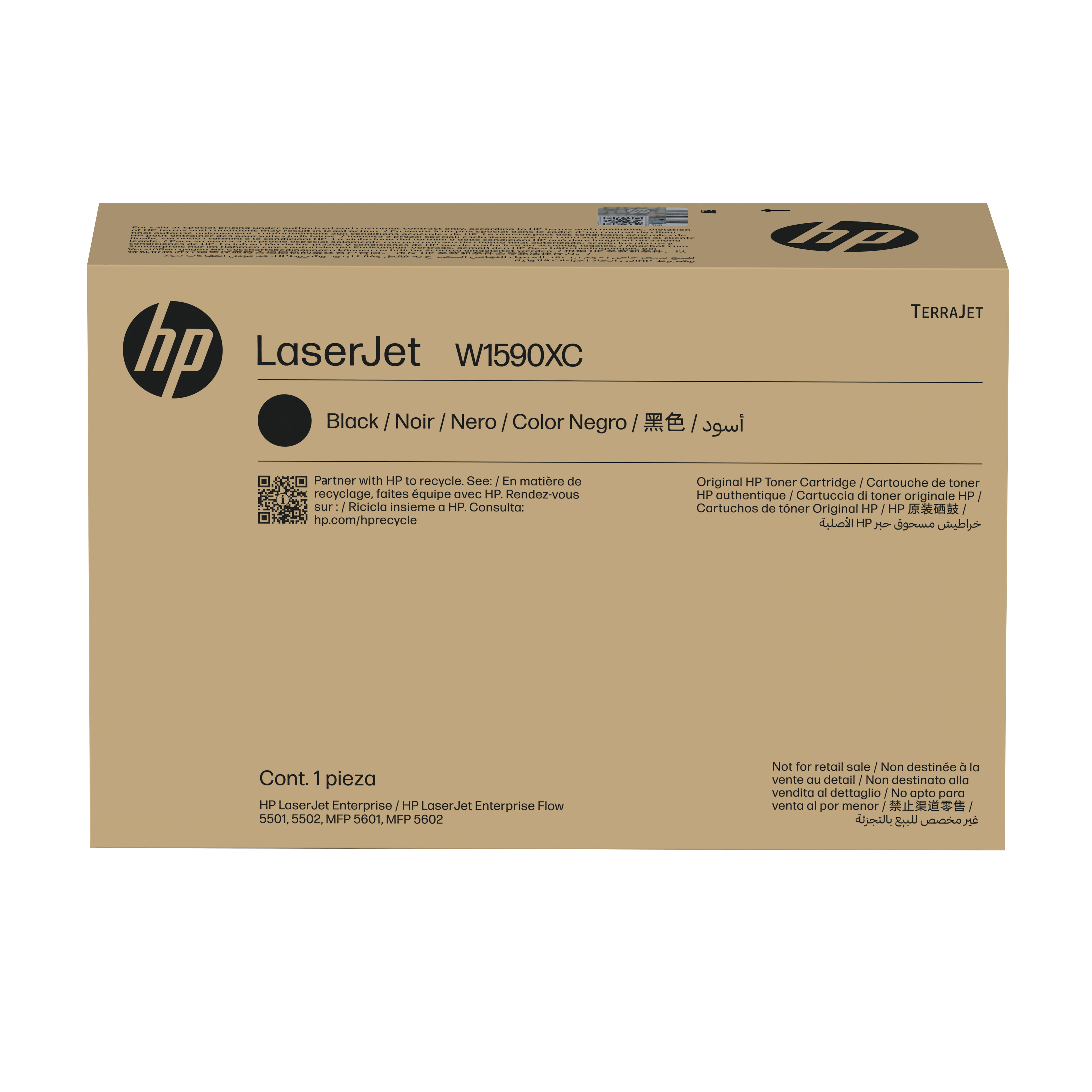 HP 159X - Hohe Ergiebigkeit - Schwarz - original - LaserJet - Box - Tonerpatrone (W1590X)