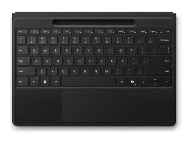 Microsoft Surface Pro Flex Keyboard - Tastatur - mit Touchpad, Beschleunigungsmesser, Surface Slim Pen 2 Ablage- und Ladeschale - hinterleuchtet - kabellos - Bluetooth LE - QWERTY - Englisch - Schwarz - für Microsoft Surface Pro 8, Pro 8 for Business, P