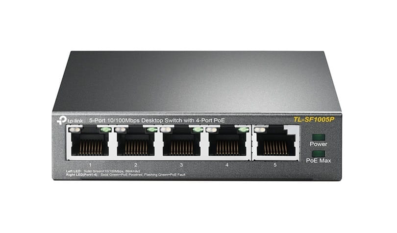 TP-LINK TL-SF1005P - Switch - unmanaged - 5 x 10/100 (4 PoE)