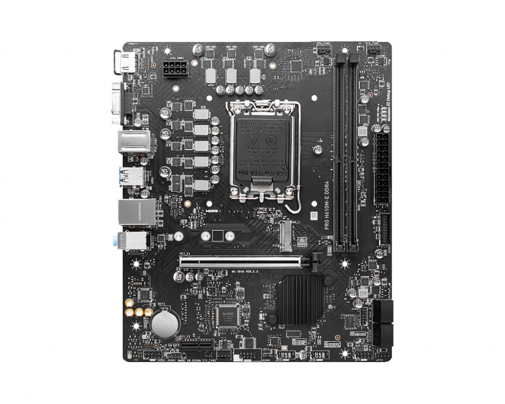 MSI PRO H610M-E DDR4 - Motherboard - micro ATX - LGA1700 Sockel - H610 Chipsatz - USB 3.2 Gen 1 - Gigabit LAN - Onboard-Grafik (CPU erforderlich)
