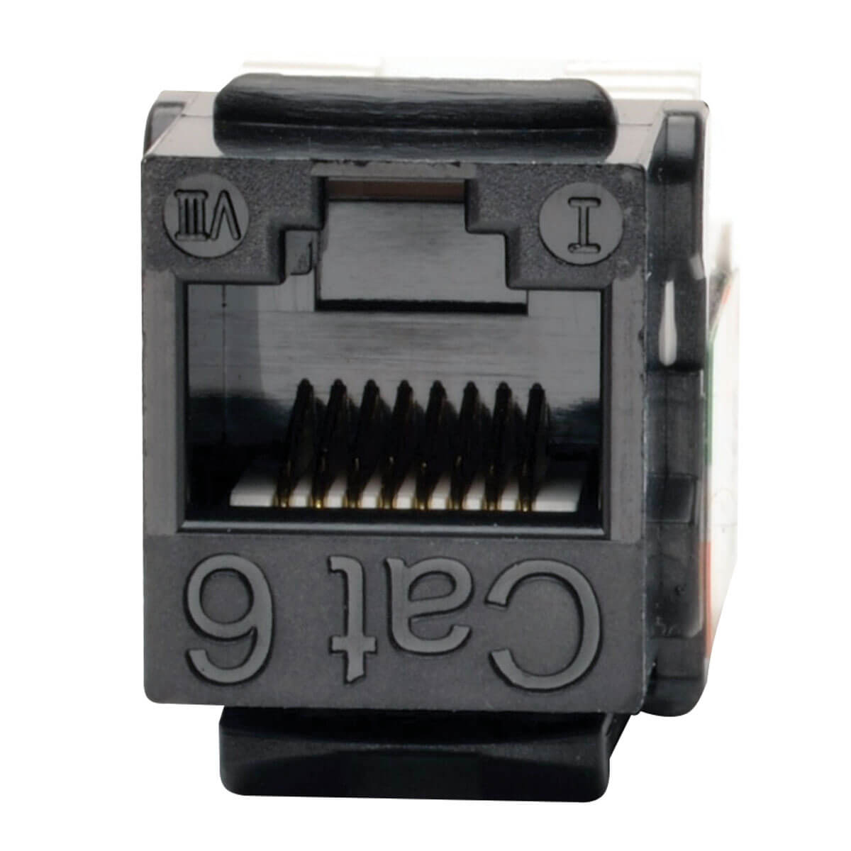 Tripp Eaton Tripp Lite Series Cat6/Cat5e 110 Punch Down Keystone Jack - Modulare Eingabe - CAT 6 - RJ-45 - Schwarz - TAA-konform (Packung mit 10)