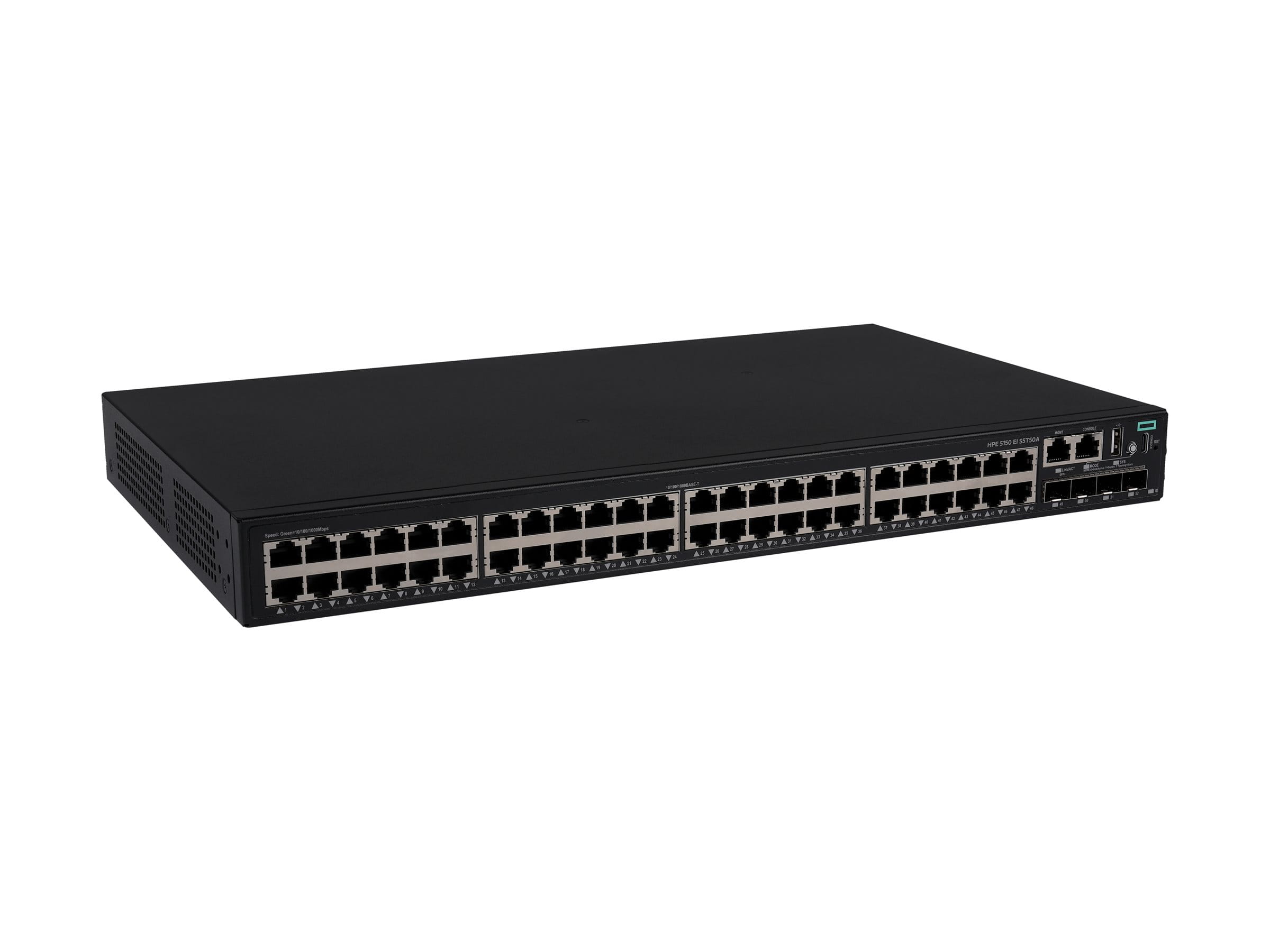 HPE Networking Comware 5150EI 48p 10M/100M/1G 4p SFP+ 1G/10G Switch - Switch - L3 - managed - 48 x 10/100/1000Base-T + 4 x 1 Gigabit / 10 Gigabit SFP+ (Uplink / Stacking)