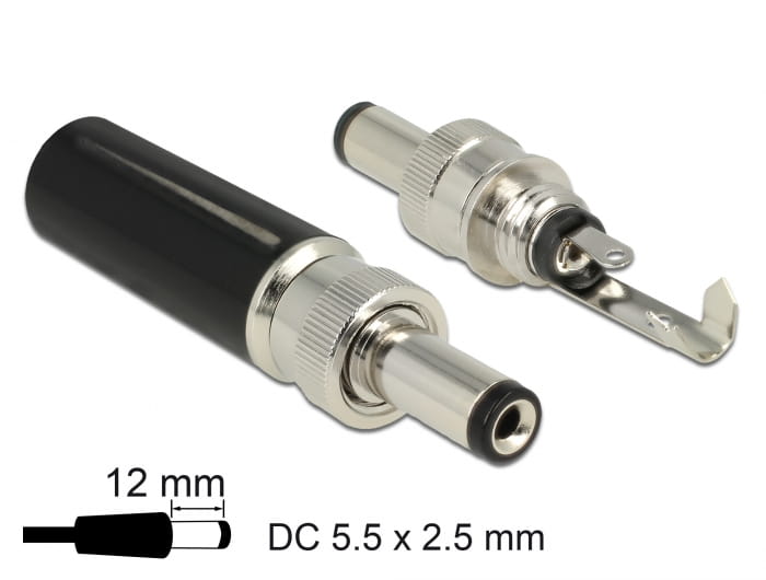 Delock Netzanschluss - Gleichstromstecker 5,5 x 2,1 mm (M)