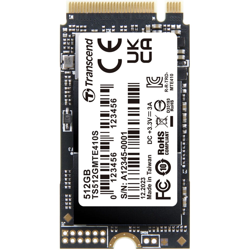 Transcend MTE410S - SSD - 512 GB - intern - M.2 2242 - PCIe 4.0 x4 (NVMe)