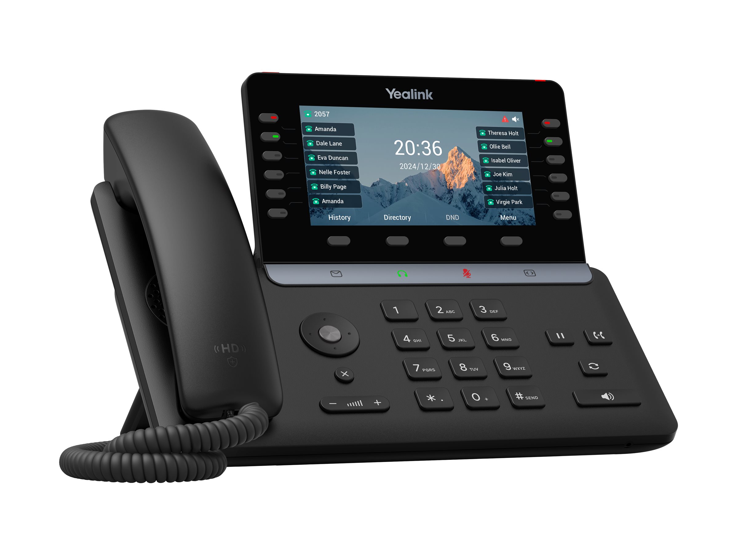 Yealink SIP-T85W - VoIP-Telefon mit Rufnummernanzeige/Anklopffunktion - IEEE 802.11a/b/g/n/ac/ax (Wi-Fi)