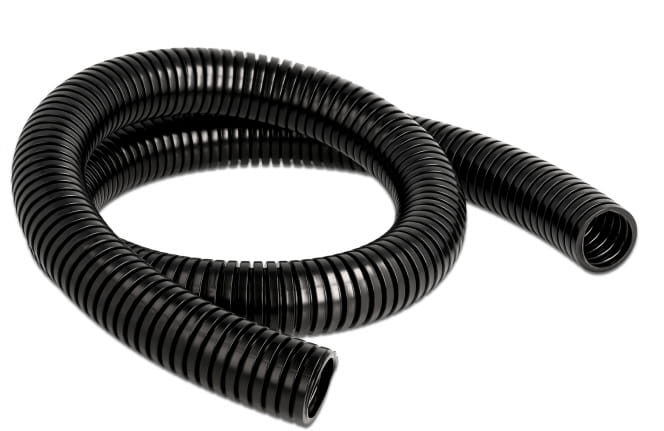 Delock Wellrohr - 28.5 mm - 1 m - Schwarz