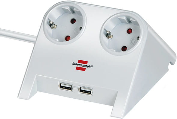 Brennenstuhl 1153520222, 1,8 m, Drinnen, Weiß, 2 AC-Ausgänge, Weiß, 1 Stück(e)