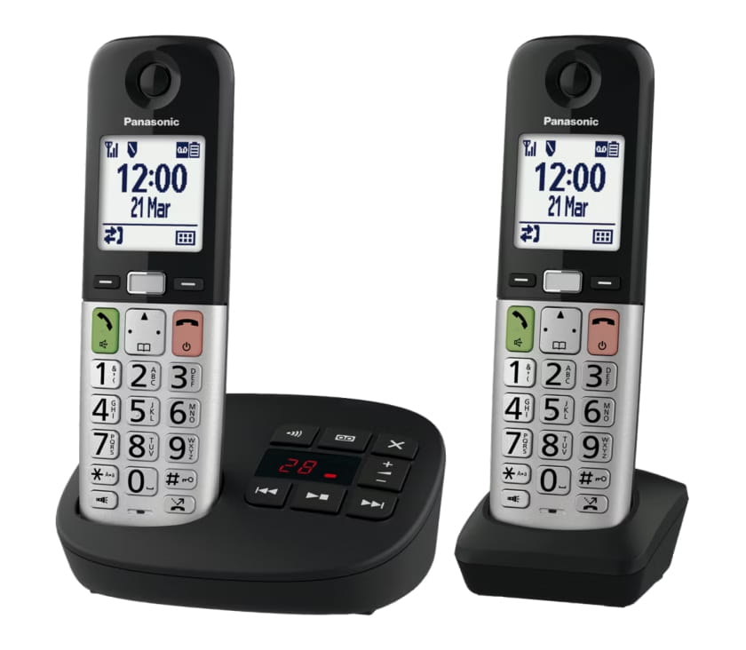 Panasonic KX-TGU432, DECT-Telefon, Kabelloses Mobilteil, Anrufer-Identifikation, Schwarz, Silber