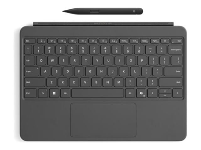 Microsoft Surface Pro Keyboard - 12-inch - Tastatur - mit Touchpad, Beschleunigungsmesser - hinterleuchtet - magnetische Dockingstation - QWERTZ - Deutsch - Slate - 70 % Verpackung aus recyceltem Papier - mit Slim Pen - für Surface Pro for Business (12-
