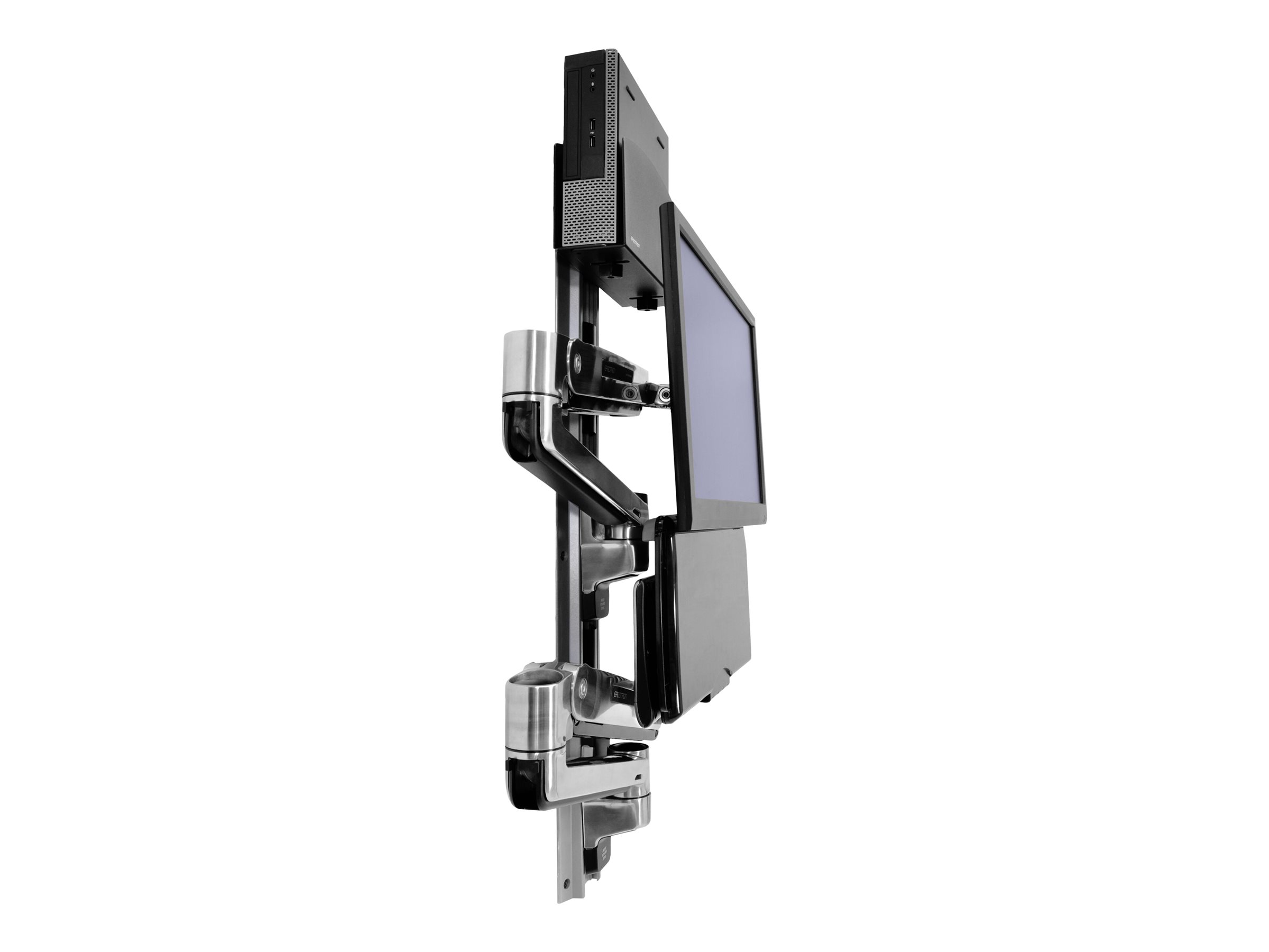 Ergotron LX Wall Mount System with Small CPU Holder - Systemeinheit-/Monitor-/Tastatur-Montagekit - Sitz-Steh - geeignet für Wandmontage - bis zu 106,7 cm (bis zu 42 Zoll) Ergotron LX Wall Mount System with Small CPU Holder - Systemeinheit-/Monitor-/Tastatur-Montagekit - Sitz-Steh - geeignet für Wandmontage - bis zu 106,7 cm (bis zu 42 Zoll)