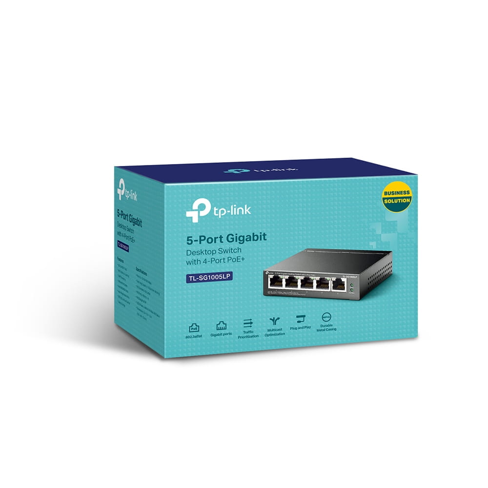 TP-LINK TL-SG1005LP - V1 - Switch - unmanaged - 5 x 10/100/1000 (4 PoE+)