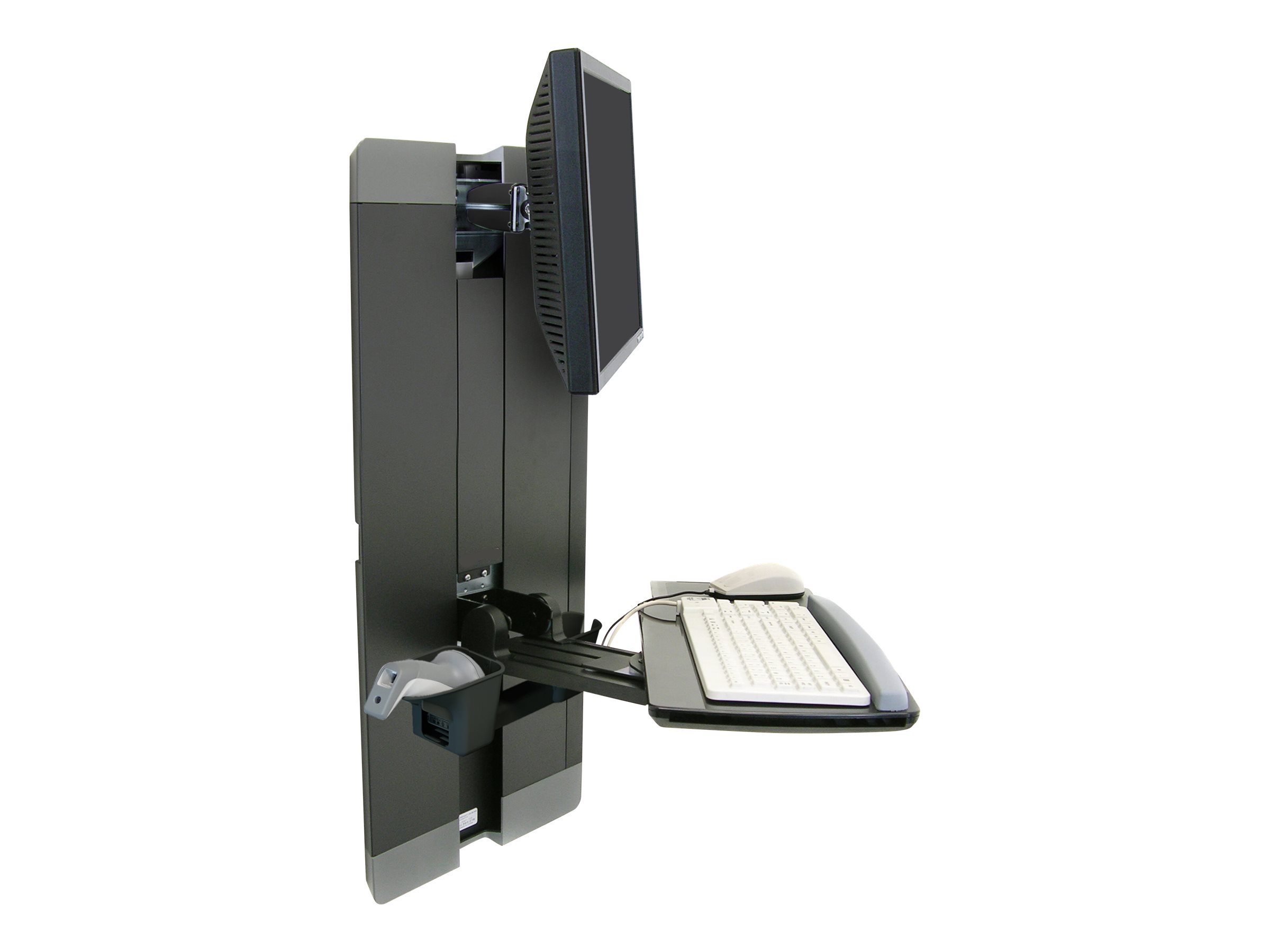 Ergotron Befestigungskit (Wandmontage, Tastaturarm, Handgelenkkissen, Maushalterung, vertikale Verstellschiene) - für LCD-Display / PC-Ausrüstung - Patientenzimmer - Stahl - Schwarz - Bildschirmgröße: 61 cm (24") Ergotron Befestigungskit (Wandmontage, Tastaturarm, Handgelenkkissen, Maushalterung, vertikale Verstellschiene) - für LCD-Display / PC-Ausrüstung - Patientenzimmer - Stahl - Schwarz - Bildschirmgröße: 61 cm (24")