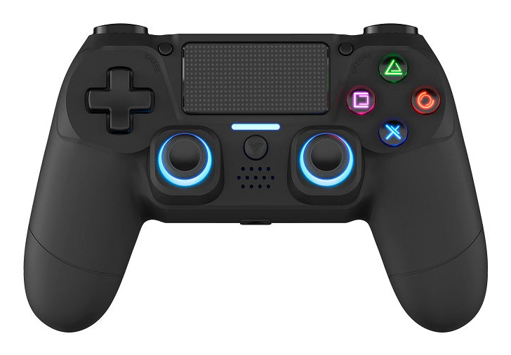 DragonShock Mizar+, Gamepad, PC, PlayStation 4, Android, D-Pad, Home button, Turbo-Taste, Reset-Taste, Schaltfläche Optionen, Schaltfläche Teilen, Analog / Digital, Blau, Kabellos
