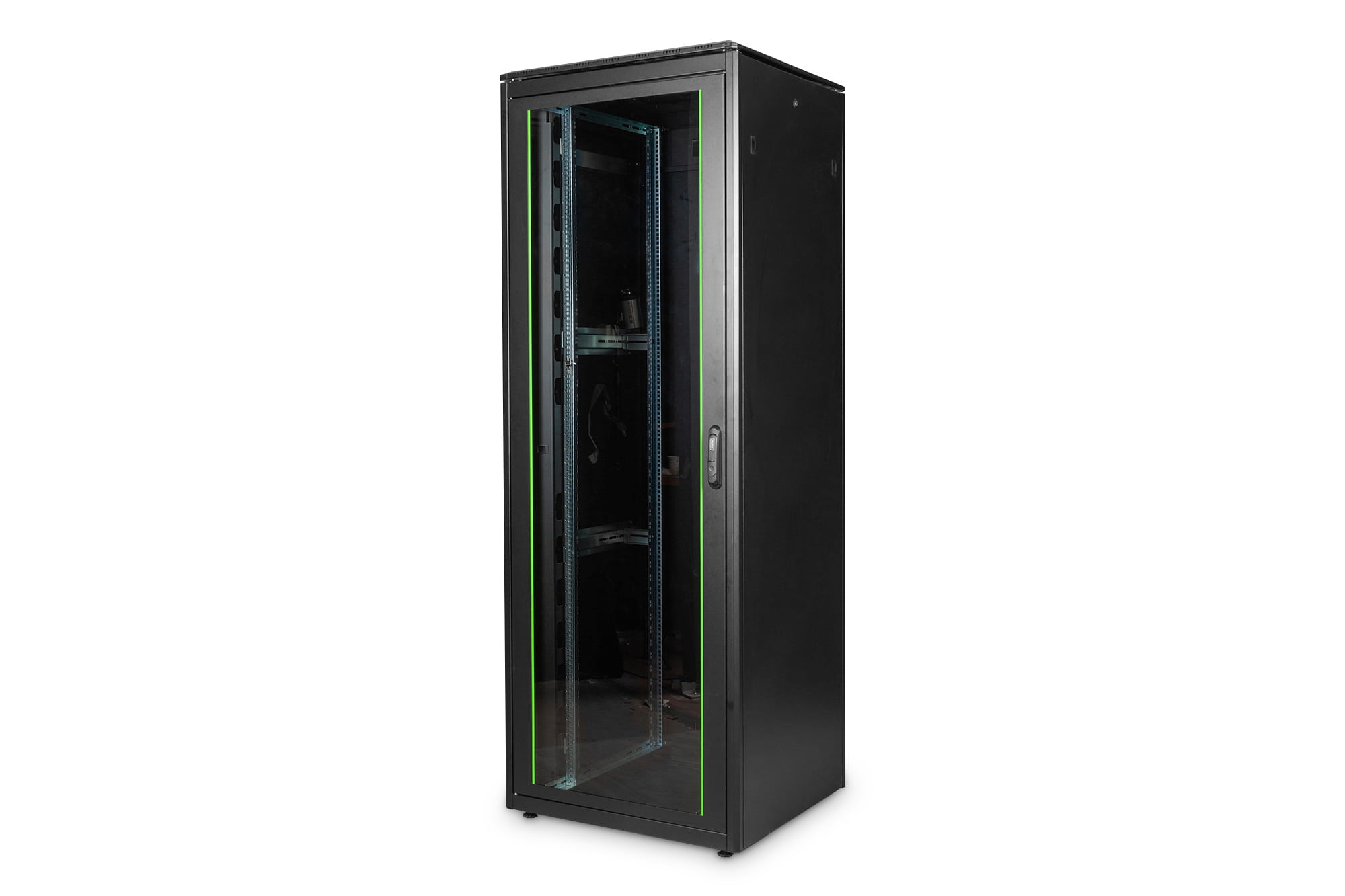 DIGITUS Professional Unique DN-19 47U-8/8-B-1 - Schrank Netzwerkschrank - Schwarz, RAL 9005 - 47U - 48.3 cm (19")