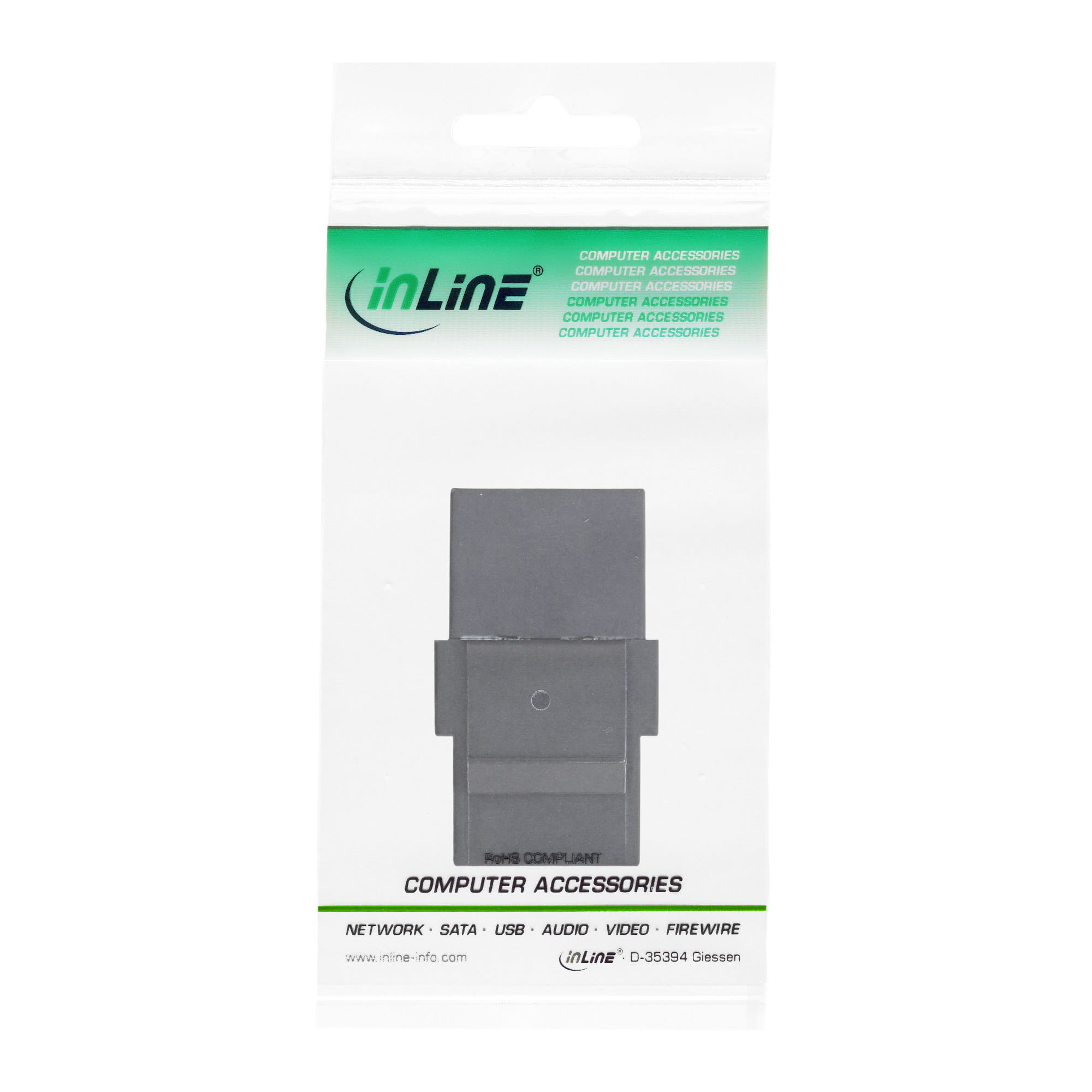 InLine USB 3.1 Keystone Snap-In Einsatz - USB-C Buchse / Buchse - schwarz